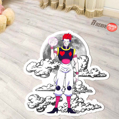 Hisoka Morow Shaped Rug Custom Moon Clouds Hunter x Hunter Anime Room Decor-Animerugs