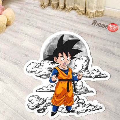 Goten Shaped Rug Custom Moon Clouds Dragon Ball Anime Room Decor-Animerugs