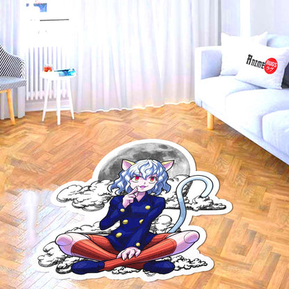 Neferpitou Shaped Rug Custom Moon Clouds Hunter x Hunter Anime Room Decor-Animerugs