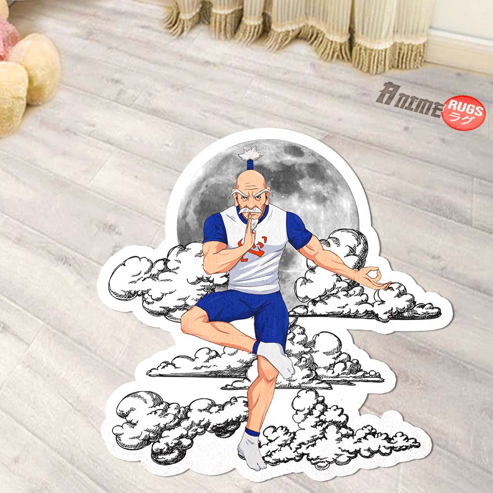 Isaac Netero Shaped Rug Custom Moon Clouds Hunter x Hunter Anime Room Decor-Animerugs