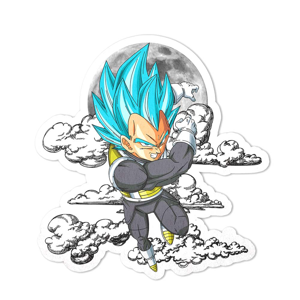 Vegeta Blue Shaped Rug Custom Moon Clouds Dragon Ball Anime Room Decor-Animerugs