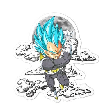 Vegeta Blue Shaped Rug Custom Moon Clouds Dragon Ball Anime Room Decor-Animerugs