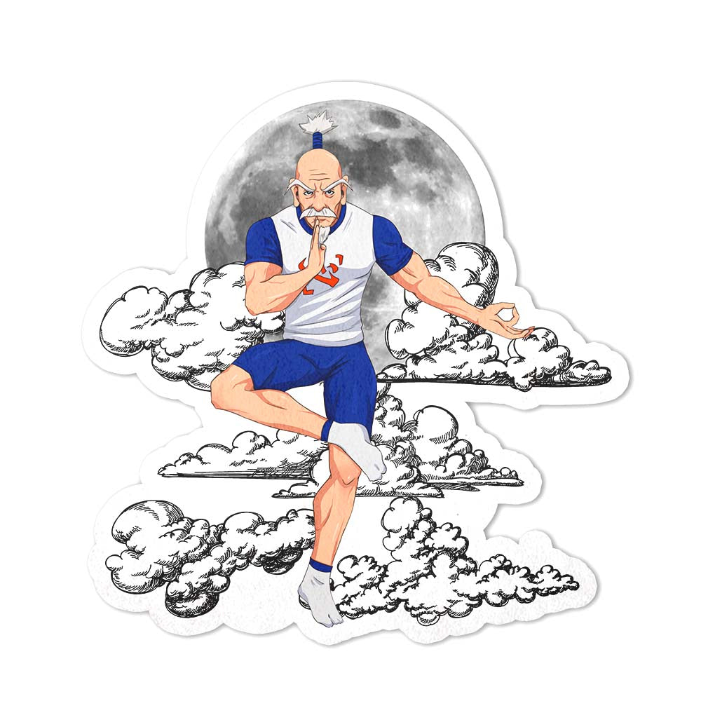 Isaac Netero Shaped Rug Custom Moon Clouds Hunter x Hunter Anime Room Decor-Animerugs