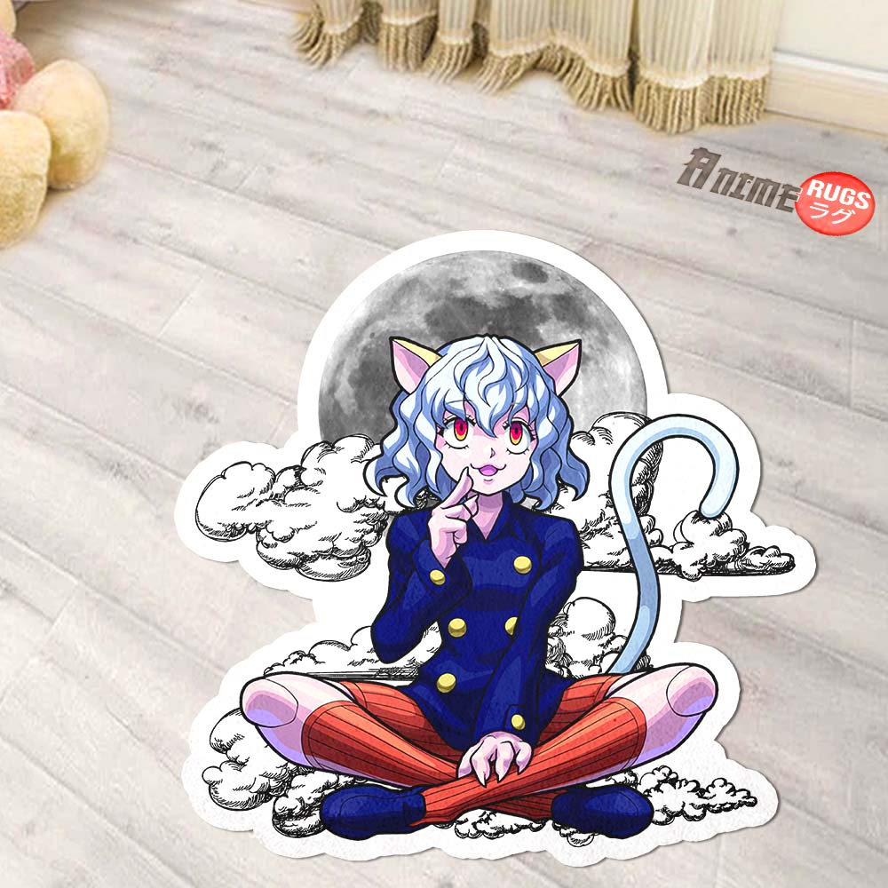Neferpitou Shaped Rug Custom Moon Clouds Hunter x Hunter Anime Room Decor-Animerugs