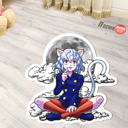 Neferpitou Shaped Rug Custom Moon Clouds Hunter x Hunter Anime Room Decor-Animerugs