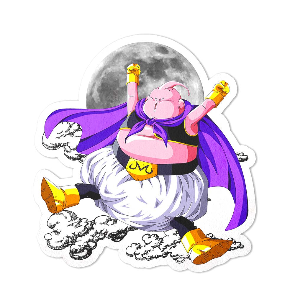 Majin Buu Shaped Rug Custom Moon Clouds Dragon Ball Anime Room Decor-Animerugs