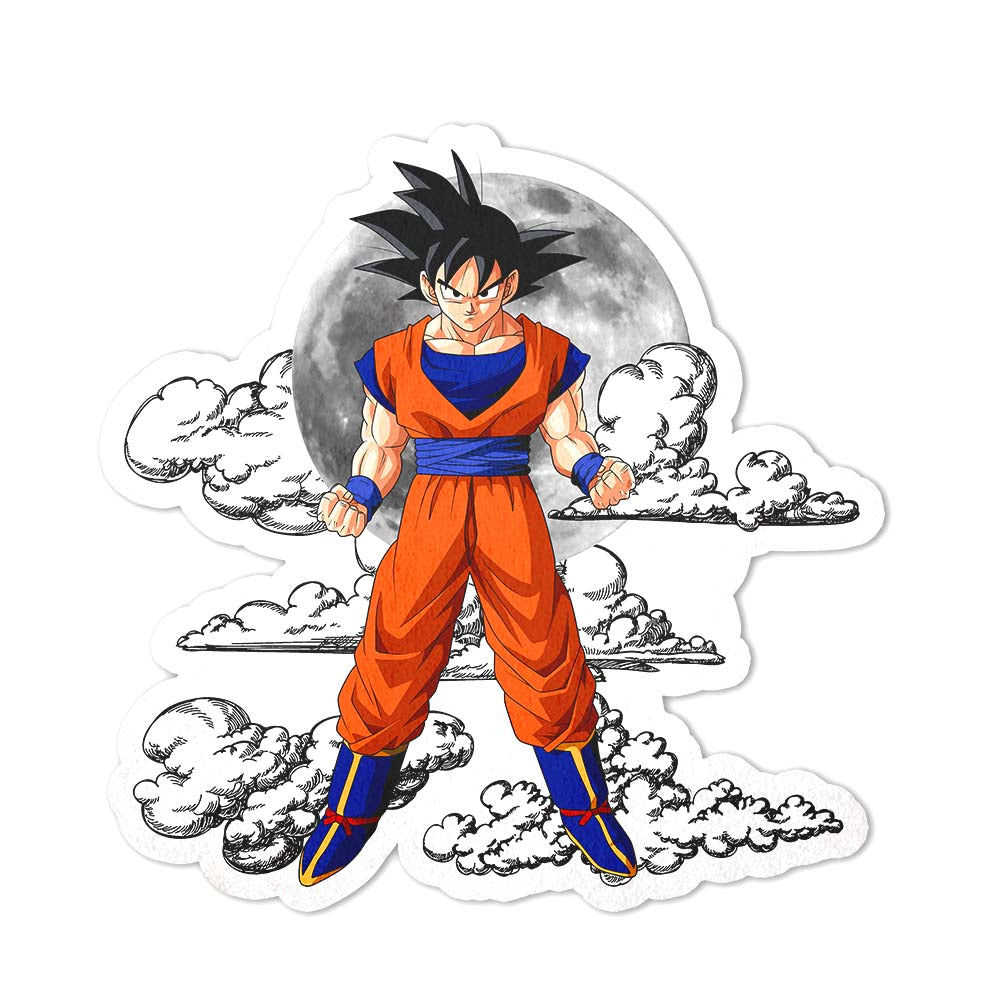 Goku Shaped Rug Custom Moon Clouds Dragon Ball Anime Room Decor-Animerugs