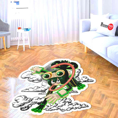 Asui Tsuyu Shaped Rug Custom Moon Clouds My Hero Academia Anime Room Decor-Animerugs