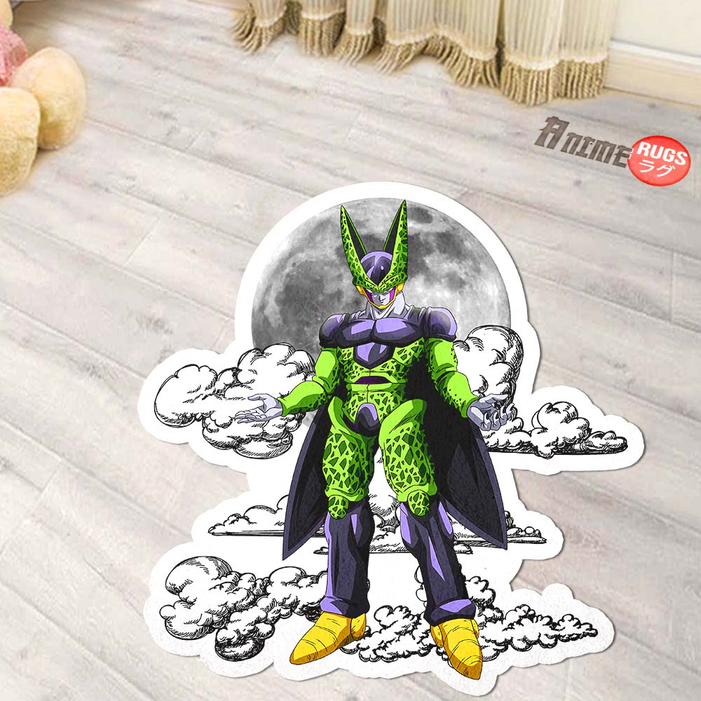 Cell Shaped Rug Custom Moon Clouds Dragon Ball Anime Room Decor-Animerugs