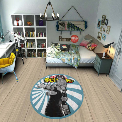 Tomura Shigaraki Round Rug Custom My Hero Academia Anime Circle Carpet-Animerugs