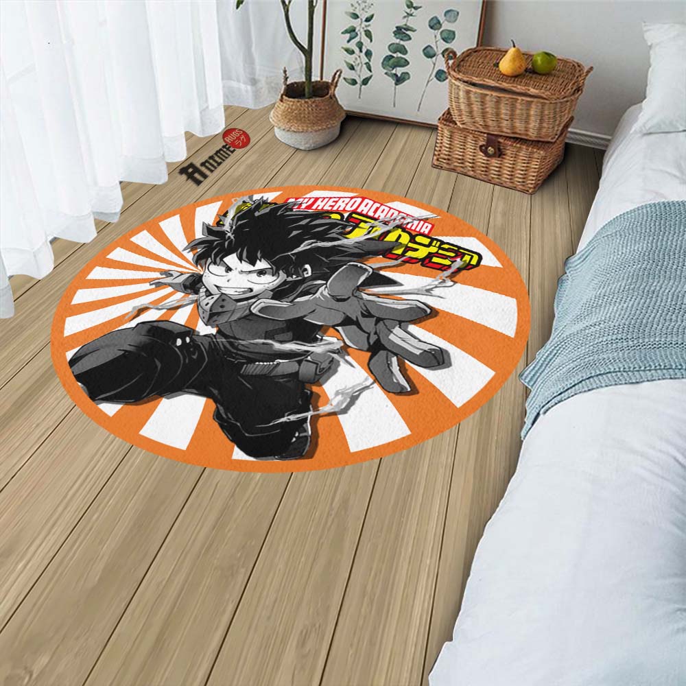 Izuku Midoriya Round Rug Custom My Hero Academia Anime Circle Carpet-Animerugs