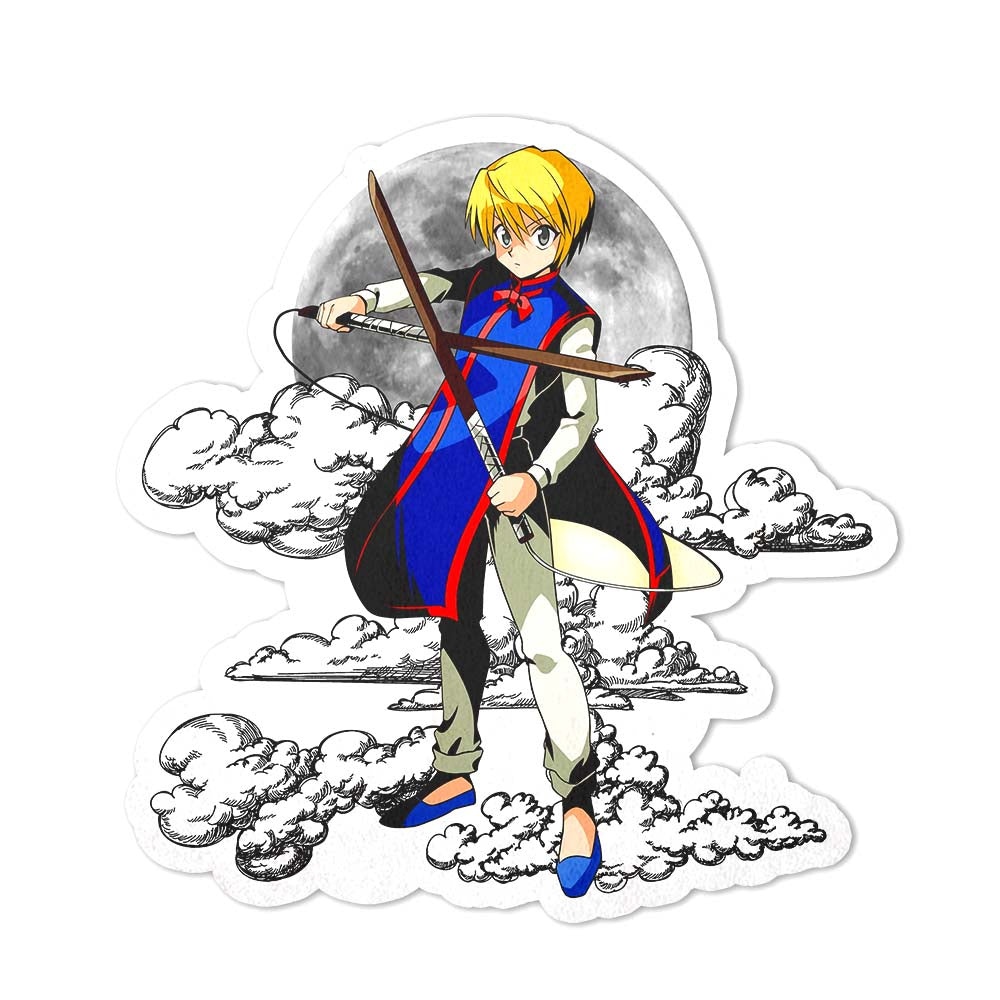 Kurapika Shaped Rug Custom Moon Clouds Hunter x Hunter Anime Room Decor-Animerugs
