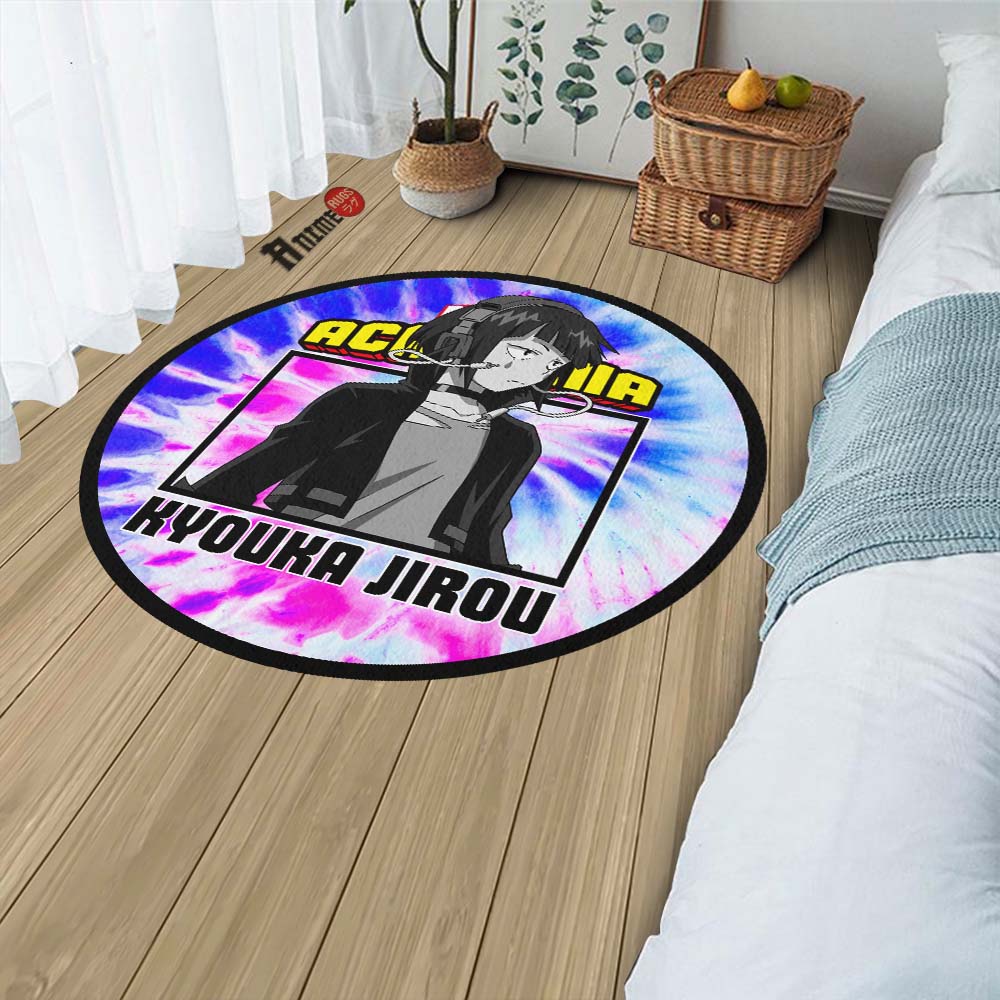 Kyouka Jirou Round Rug Custom Tie Dye Style My Hero Academia Anime Circle Carpet-Animerugs