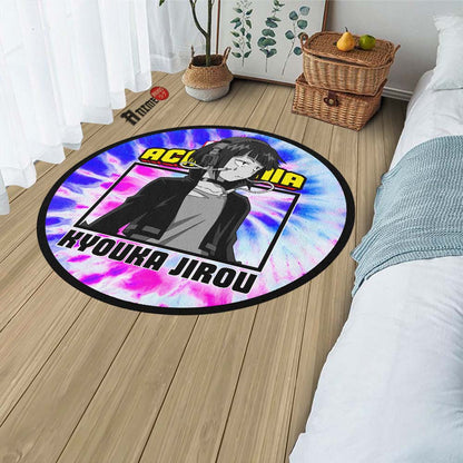Kyouka Jirou Round Rug Custom Tie Dye Style My Hero Academia Anime Circle Carpet-Animerugs
