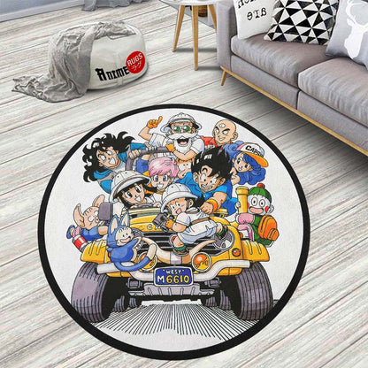 Dragon Ball Friends Round Rug Custom Dragon Ball Anime Circle Carpet-Animerugs