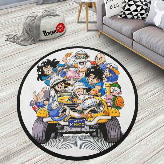 Dragon Ball Friends Round Rug Custom Dragon Ball Anime Circle Carpet-Animerugs
