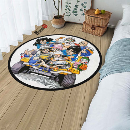 Dragon Ball Friends Round Rug Custom Dragon Ball Anime Circle Carpet-Animerugs