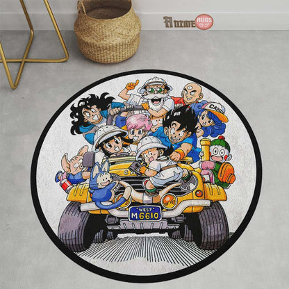 Dragon Ball Friends Round Rug Custom Dragon Ball Anime Circle Carpet-Animerugs