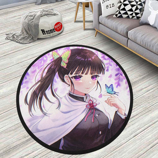 Kanao Tsuyuri Round Rug Custom Demon Slayer Anime Circle Carpet-Animerugs