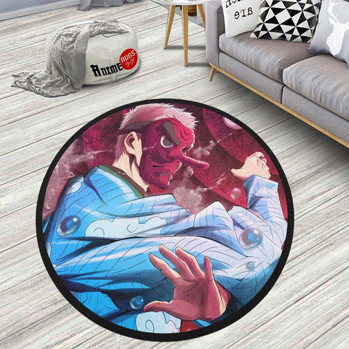 Sakonji Urokodaki Round Rug Custom Demon Slayer Anime Circle Carpet-Animerugs