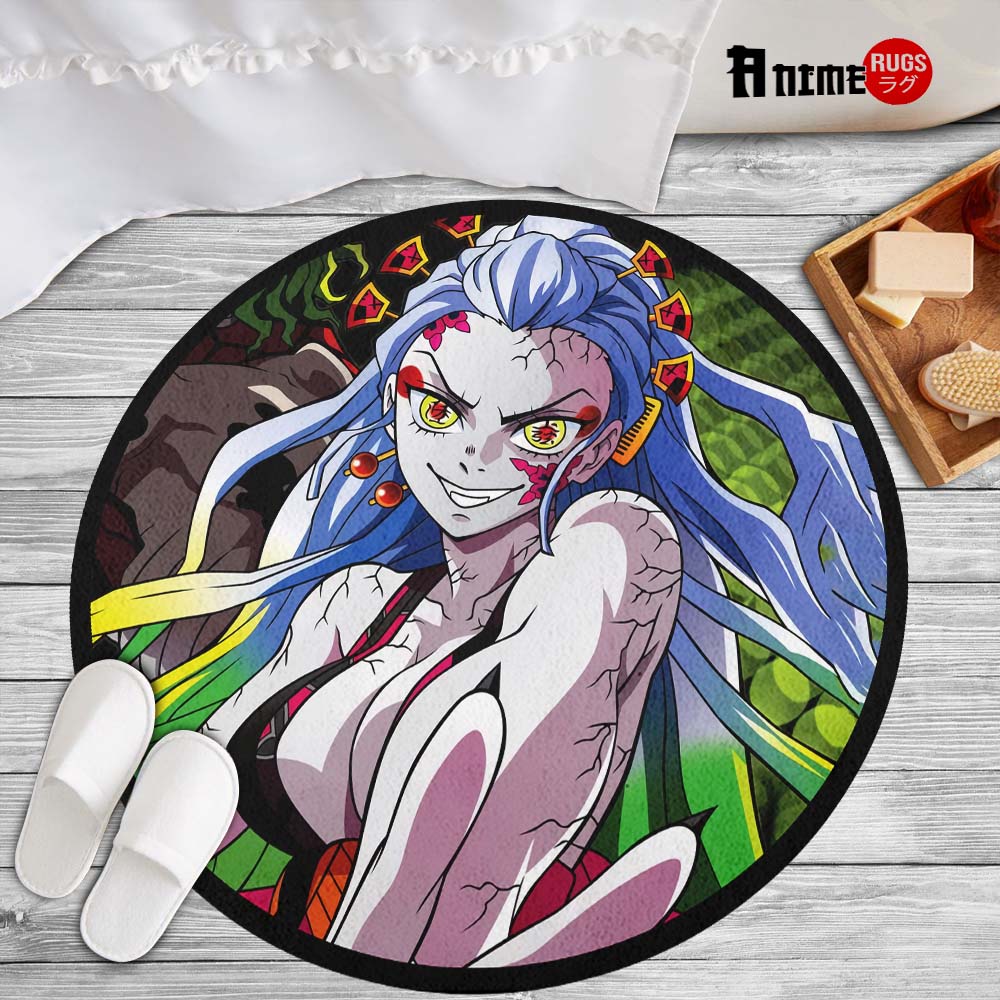 Daki Round Rug Custom Demon Slayer Anime Circle Carpet-Animerugs