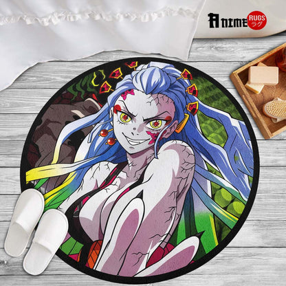 Daki Round Rug Custom Demon Slayer Anime Circle Carpet-Animerugs