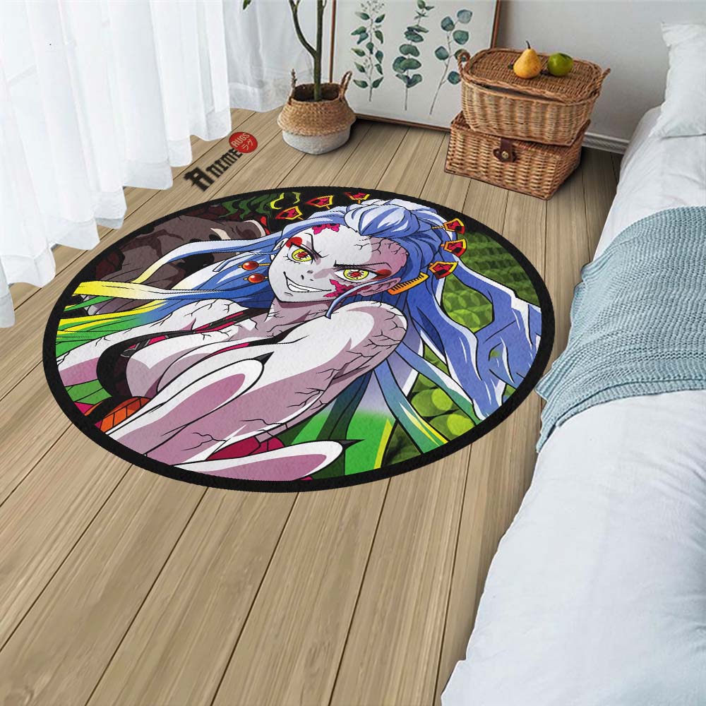 Daki Round Rug Custom Demon Slayer Anime Circle Carpet-Animerugs