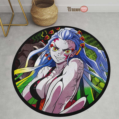 Daki Round Rug Custom Demon Slayer Anime Circle Carpet-Animerugs
