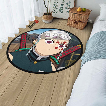 Tengen Uzui Round Rug Custom Demon Slayer Anime Circle Carpet-Animerugs