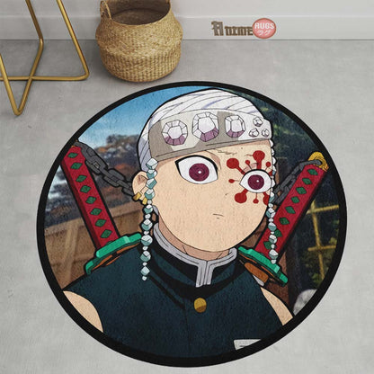 Tengen Uzui Round Rug Custom Demon Slayer Anime Circle Carpet-Animerugs