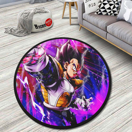 Vegeta Skill Round Rug Custom Dragon Ball Anime Circle Carpet-Animerugs