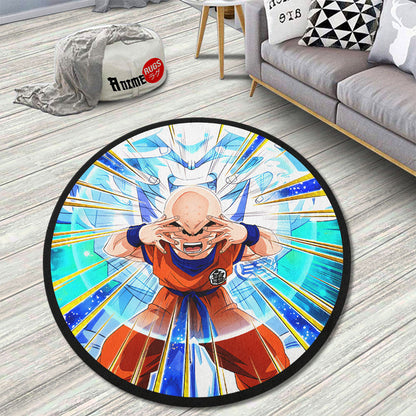 Krillin Skill Round Rug Custom Dragon Ball Anime Circle Carpet-Animerugs
