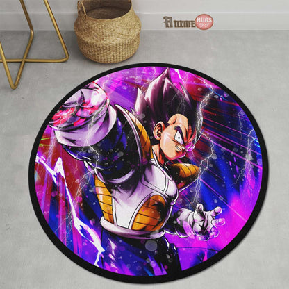 Vegeta Skill Round Rug Custom Dragon Ball Anime Circle Carpet-Animerugs