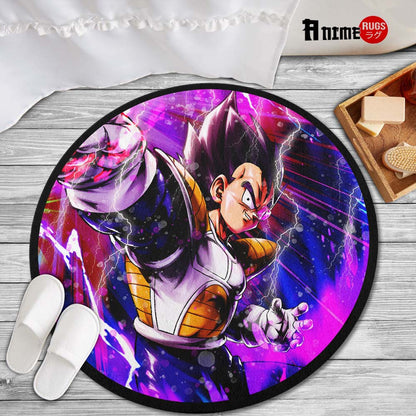 Vegeta Skill Round Rug Custom Dragon Ball Anime Circle Carpet-Animerugs