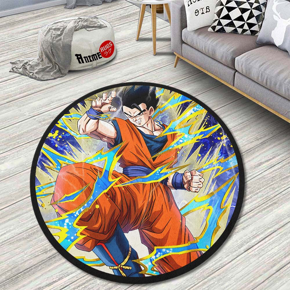 Gohan Skill Round Rug Custom Dragon Ball Anime Circle Carpet-Animerugs