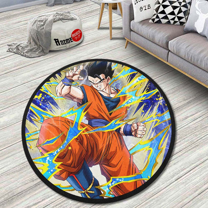 Gohan Skill Round Rug Custom Dragon Ball Anime Circle Carpet-Animerugs
