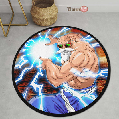 Master Roshi Skill Round Rug Custom Dragon Ball Anime Circle Carpet-Animerugs