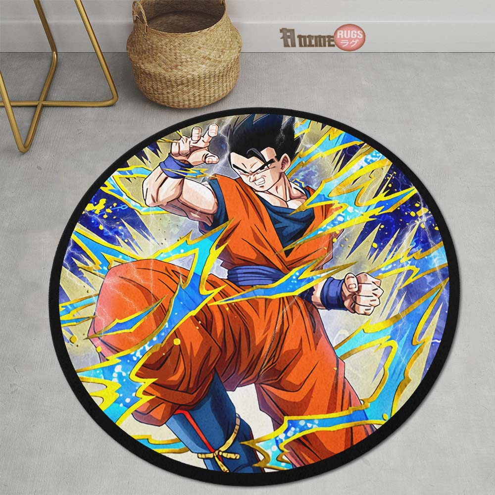 Gohan Skill Round Rug Custom Dragon Ball Anime Circle Carpet-Animerugs