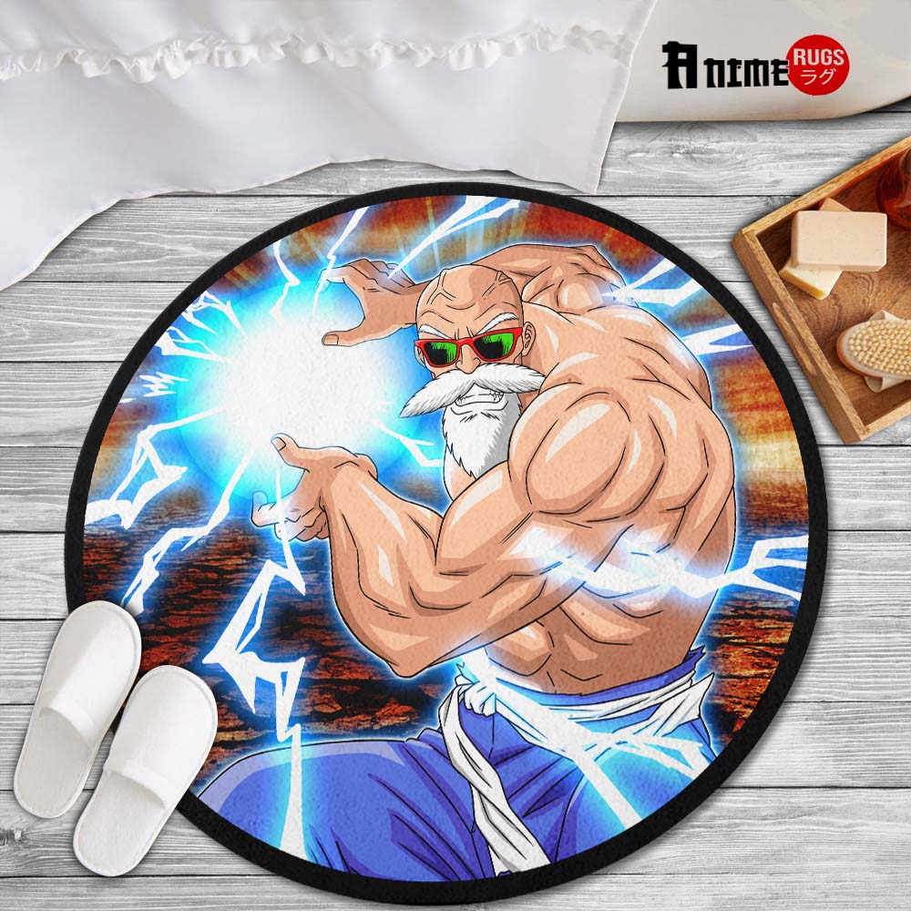 Master Roshi Skill Round Rug Custom Dragon Ball Anime Circle Carpet-Animerugs