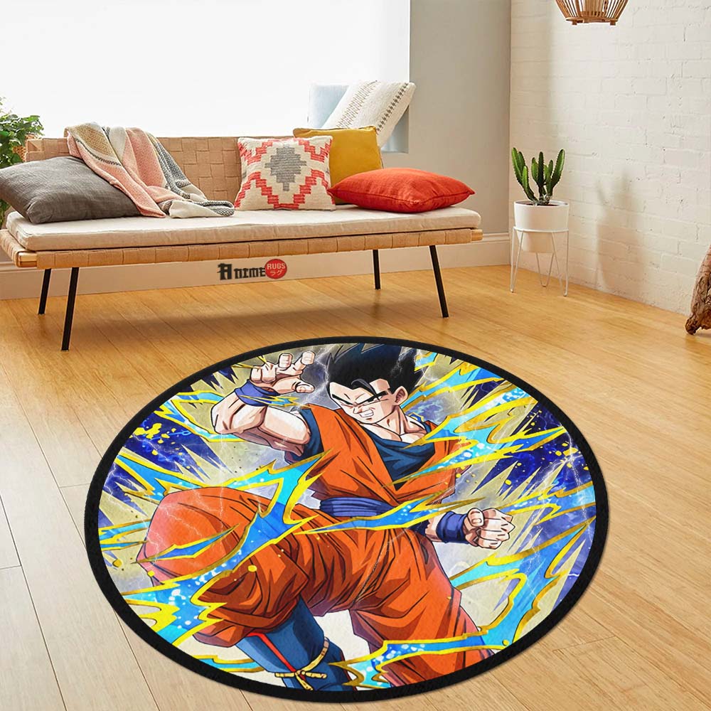 Gohan Skill Round Rug Custom Dragon Ball Anime Circle Carpet-Animerugs