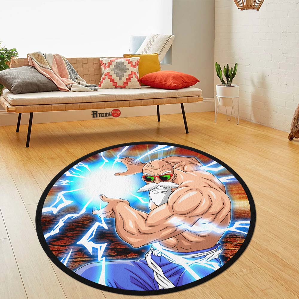 Master Roshi Skill Round Rug Custom Dragon Ball Anime Circle Carpet-Animerugs