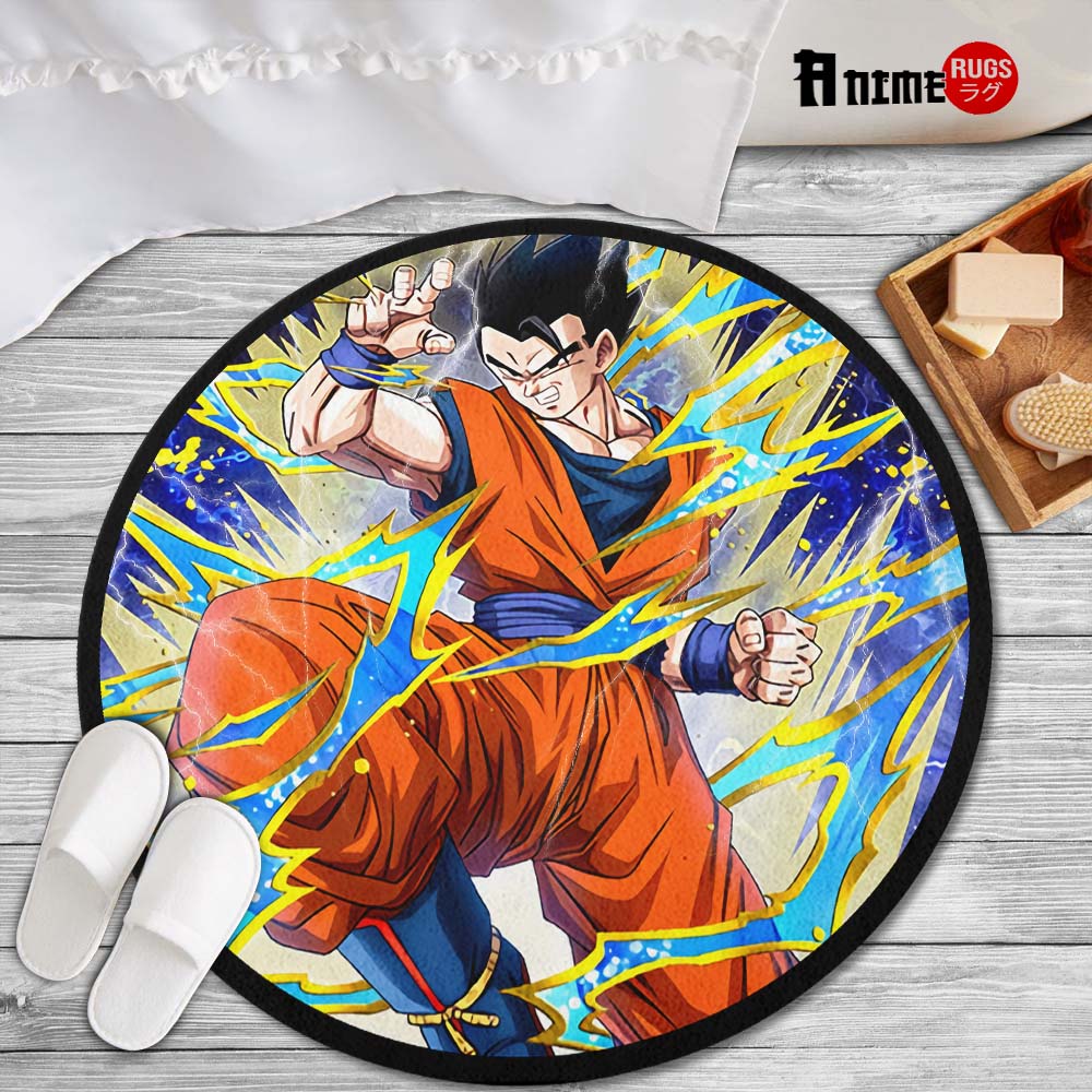 Gohan Skill Round Rug Custom Dragon Ball Anime Circle Carpet-Animerugs