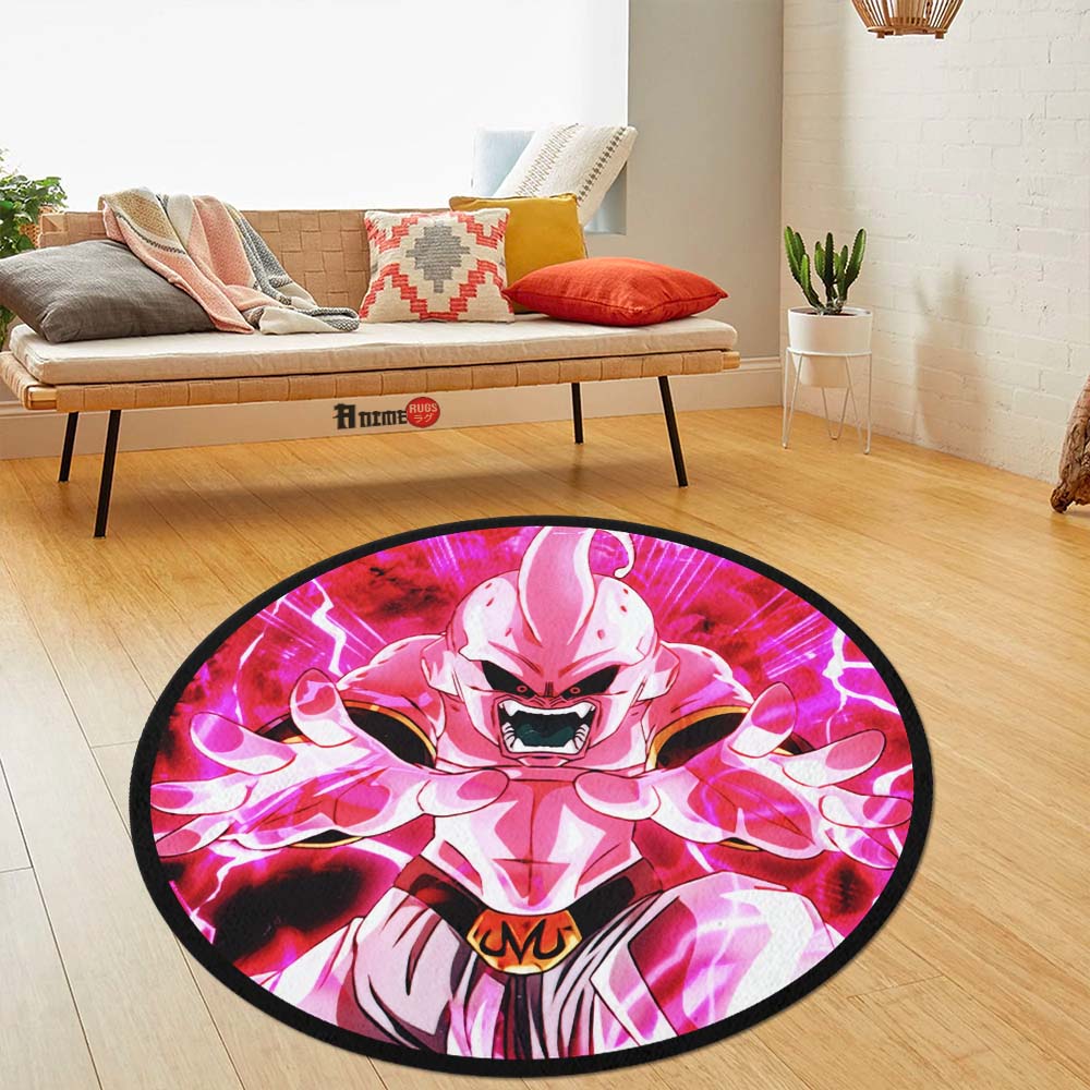 Majin Buu Skill Round Rug Custom Dragon Ball Anime Circle Carpet-Animerugs