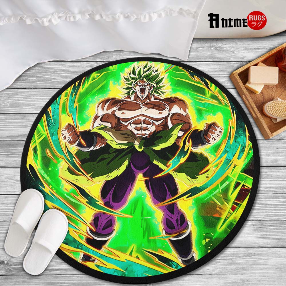 Broly Skill Round Rug Custom Dragon Ball Anime Circle Carpet-Animerugs