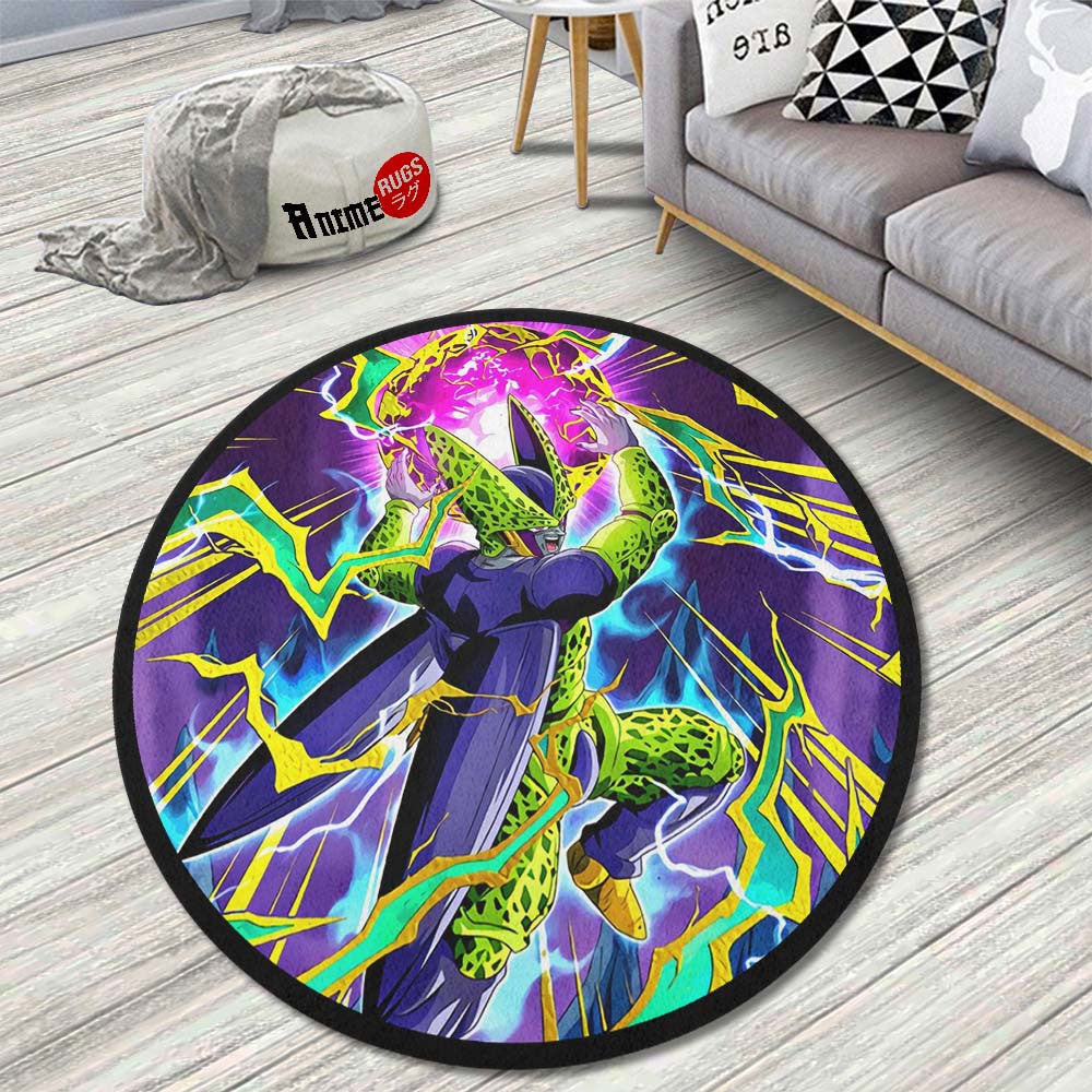 Cell Skill Round Rug Custom Dragon Ball Anime Circle Carpet-Animerugs