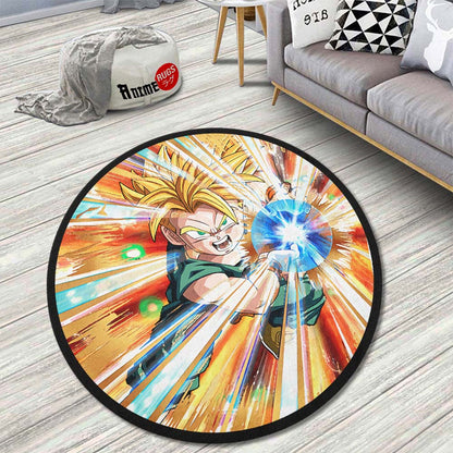 Trunks Skill Round Rug Custom Dragon Ball Anime Circle Carpet-Animerugs