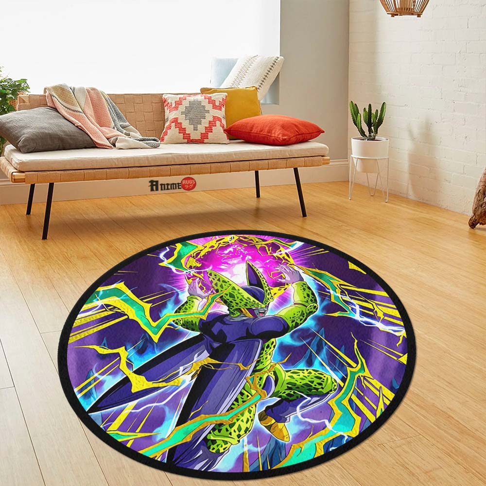 Cell Skill Round Rug Custom Dragon Ball Anime Circle Carpet-Animerugs
