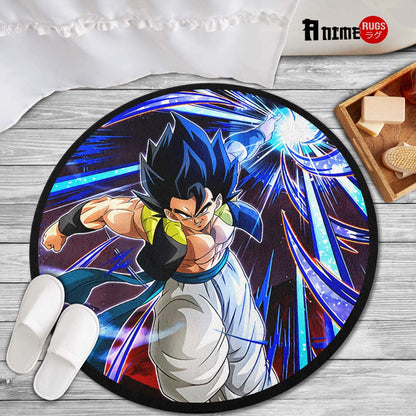 Gogeta Skill Round Rug Custom Dragon Ball Anime Circle Carpet-Animerugs