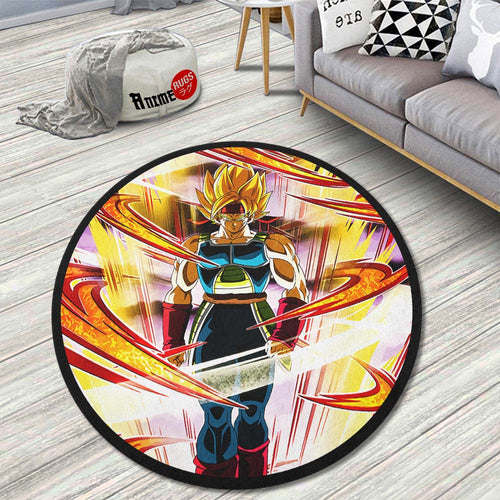 Bardock Skill Round Rug Custom Dragon Ball Anime Circle Carpet-Animerugs