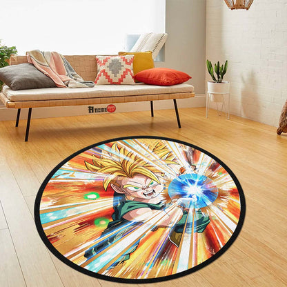 Trunks Skill Round Rug Custom Dragon Ball Anime Circle Carpet-Animerugs